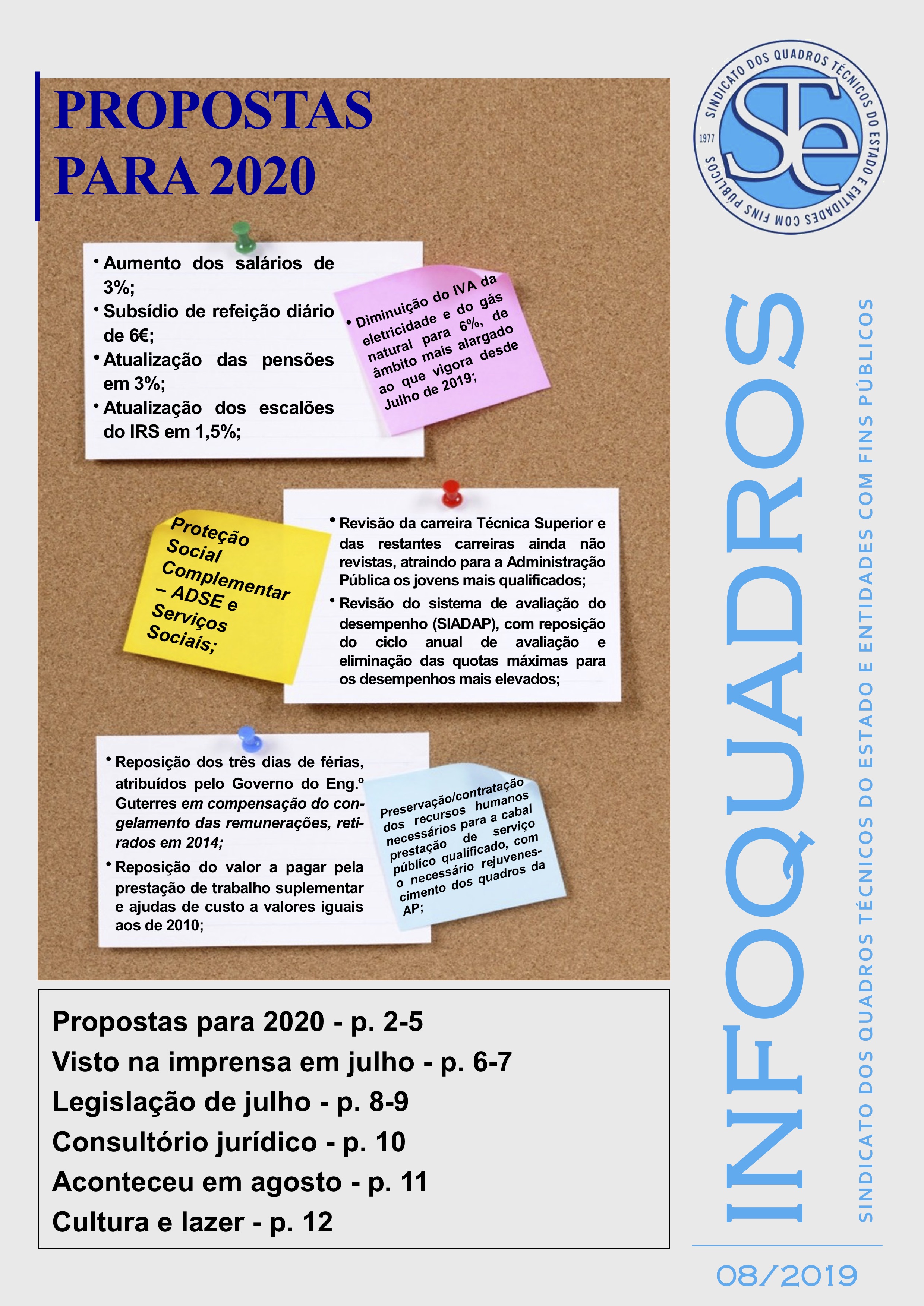 InfoQuadros Agosto 2019